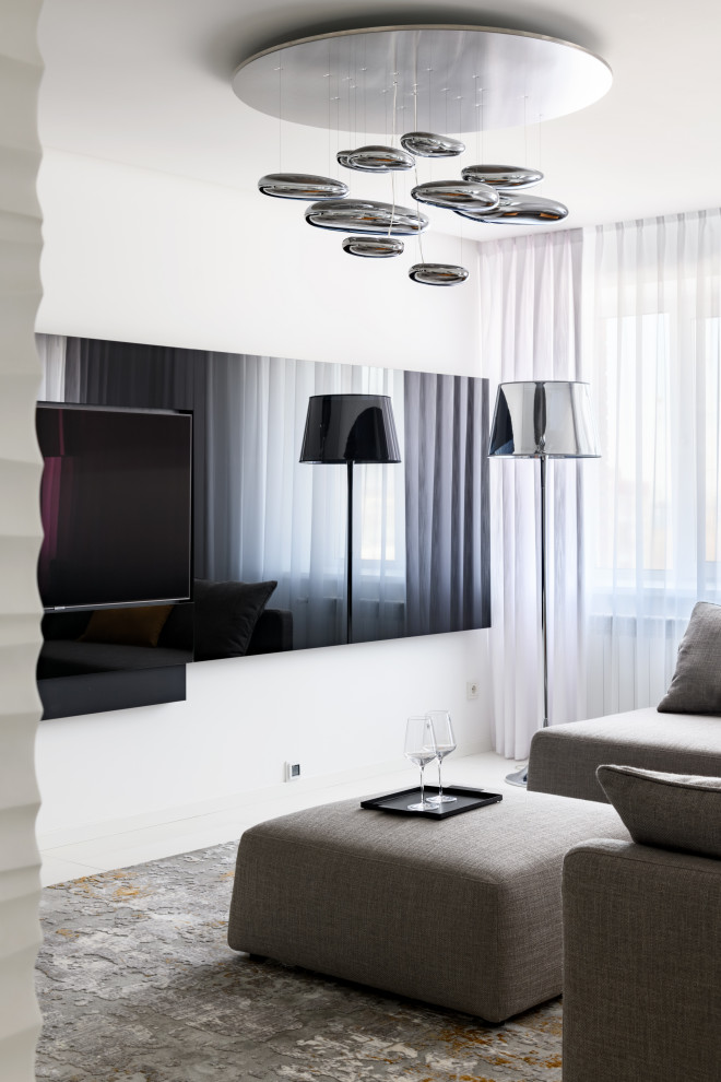 Стильная черно-белая квартира в Новосибирске