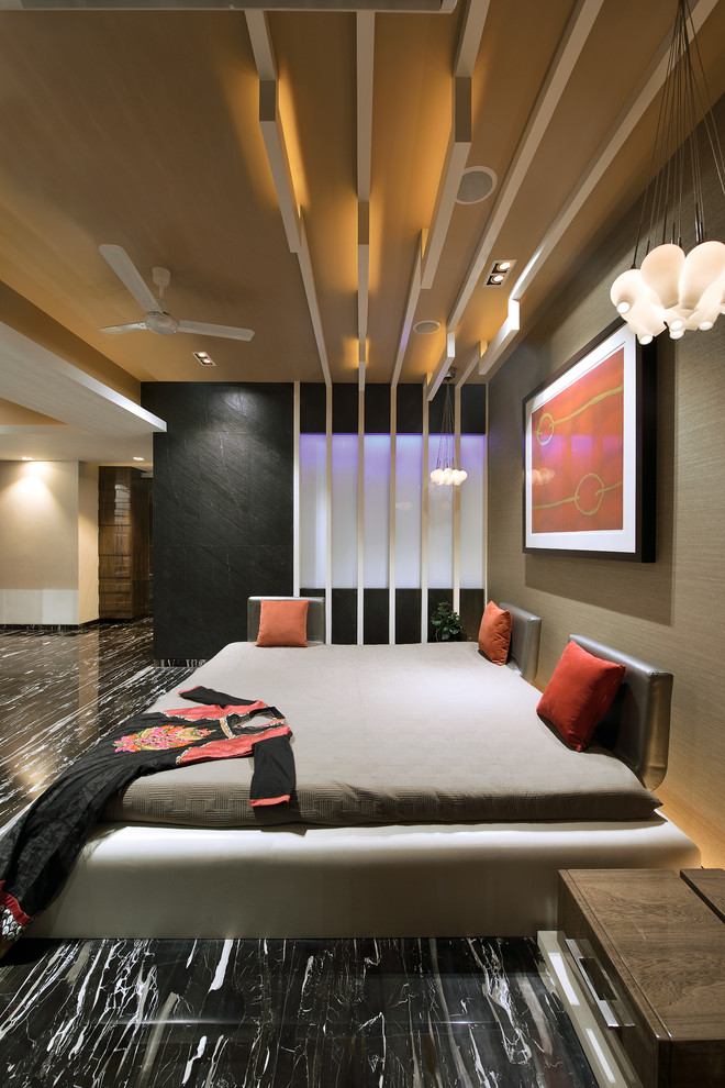 Modern Indian apartment Contemporary Bedroom Mumbai by fsnd