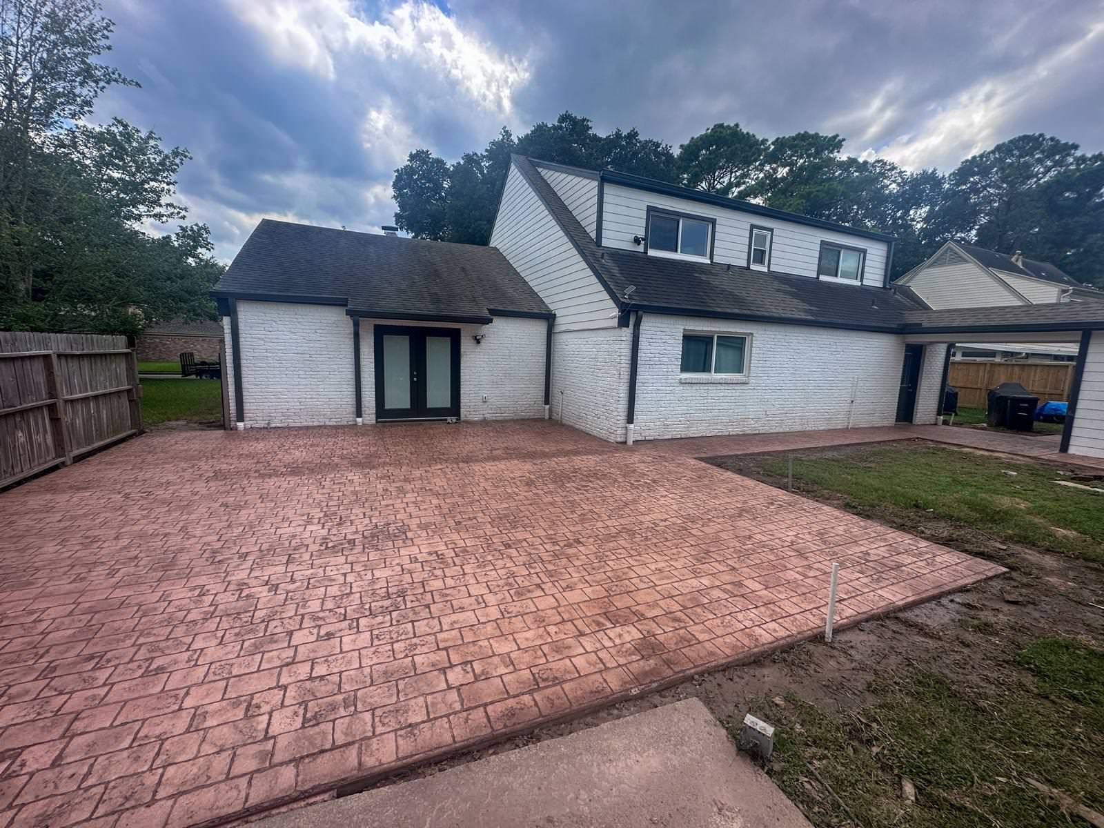 Front and backyard Stamped concrete patio in Nottingham!
