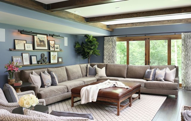 Transitional Remodel nyklassisk-vardagsrum