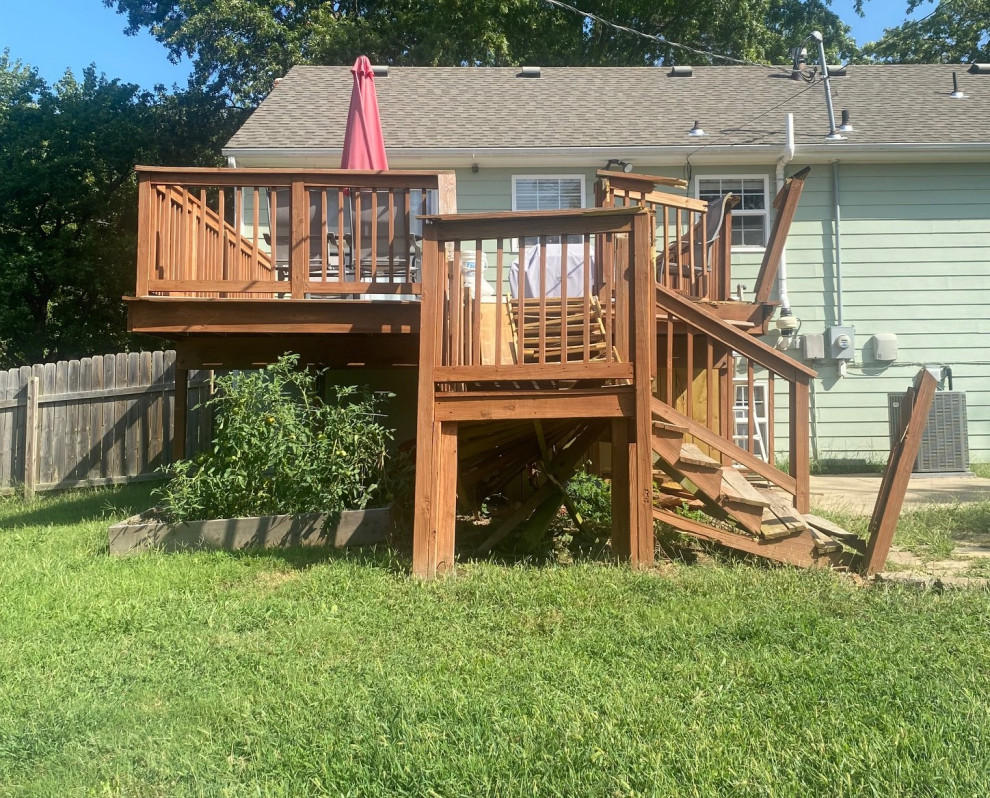 Full view of damage and previous build