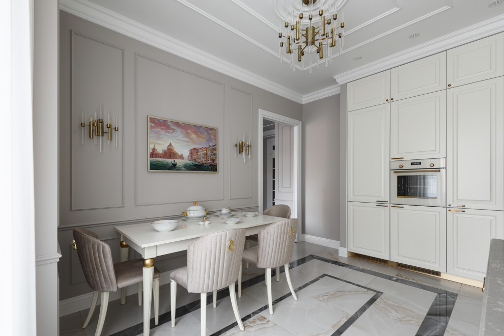 Реализованный дизайн-проект квартиры 90 кв.м.в стиле неоклассика