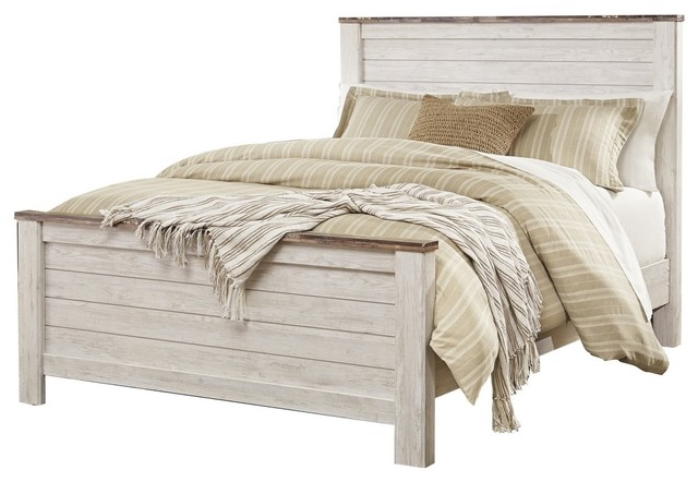 Ashley Willowton Queen Panel Bed, White