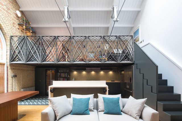 Pump House industrial-living-room