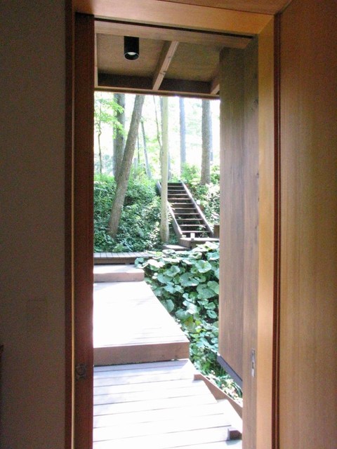 軽井沢の家 minimalistisch-eingang