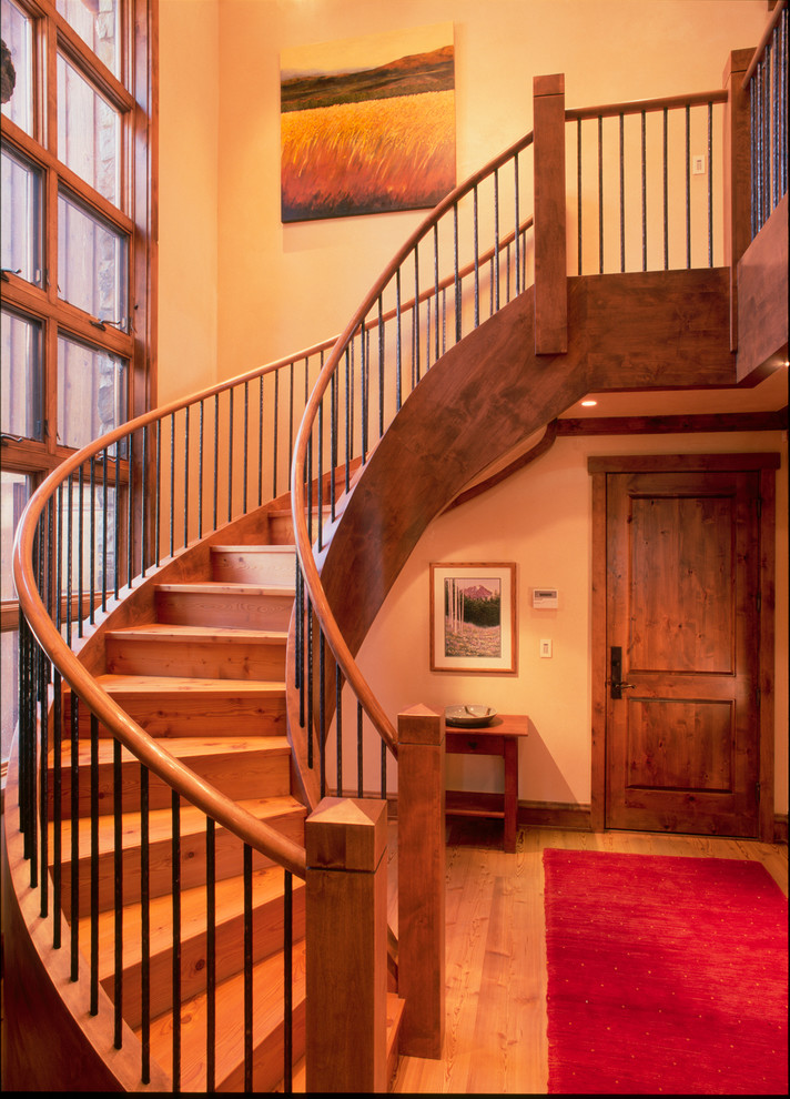 This is an example of a country staircase in Denver.