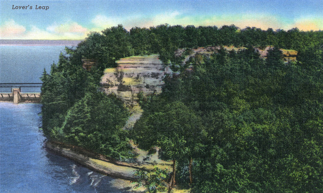 Starved Rock State Park Il Panoramic View Of Lover S Leap Print