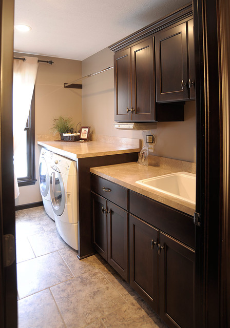 Custom Amish Cabinets Traditional Laundry Room Cleveland