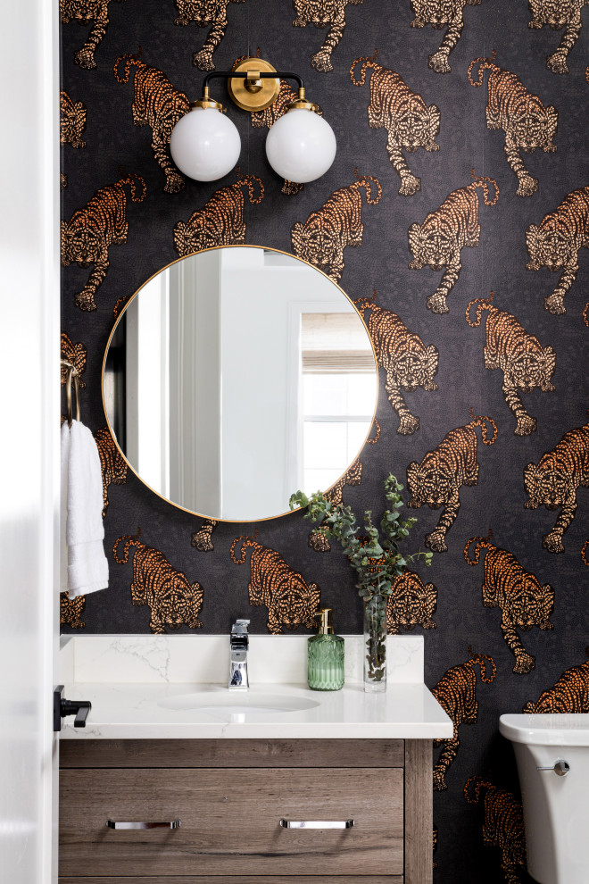 Inspiration for a transitional powder room remodel in DC Metro