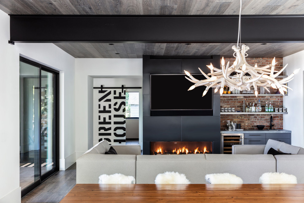 Example of a minimalist living room design in San Francisco