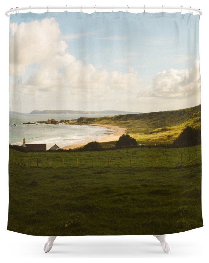 Antrim Coast Northern Ireland Shower Curtain Beach Style