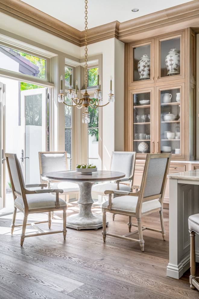 Inspiration for a transitional dining room remodel in Miami