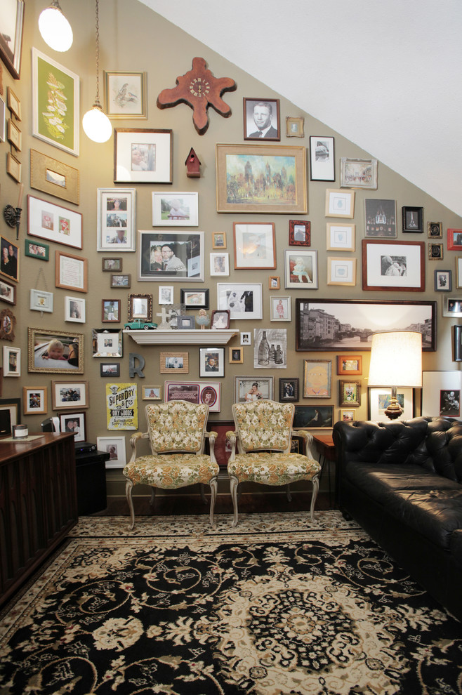 Inspiration for an eclectic family room in Dallas.