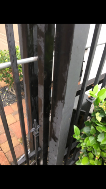 Wrought Iron Fence Renewed & Repainted.