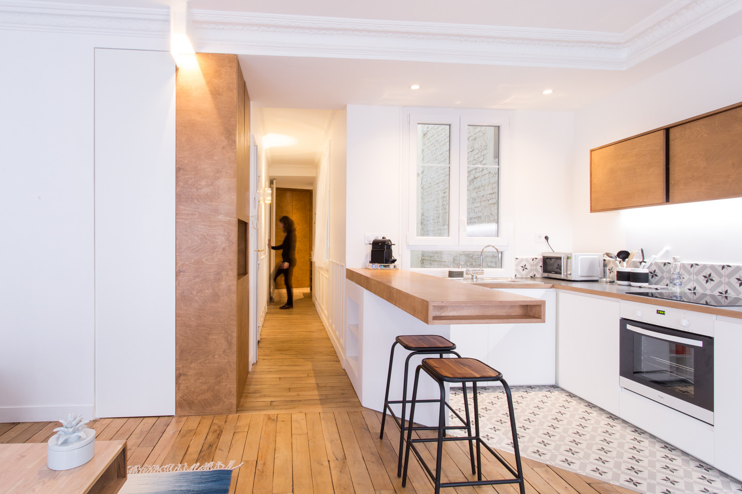 Rénovation complète d'un appartement dans un esprit moderne