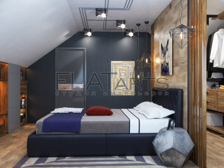 Дизайн таунхауса 140кв.м в стиле лофт