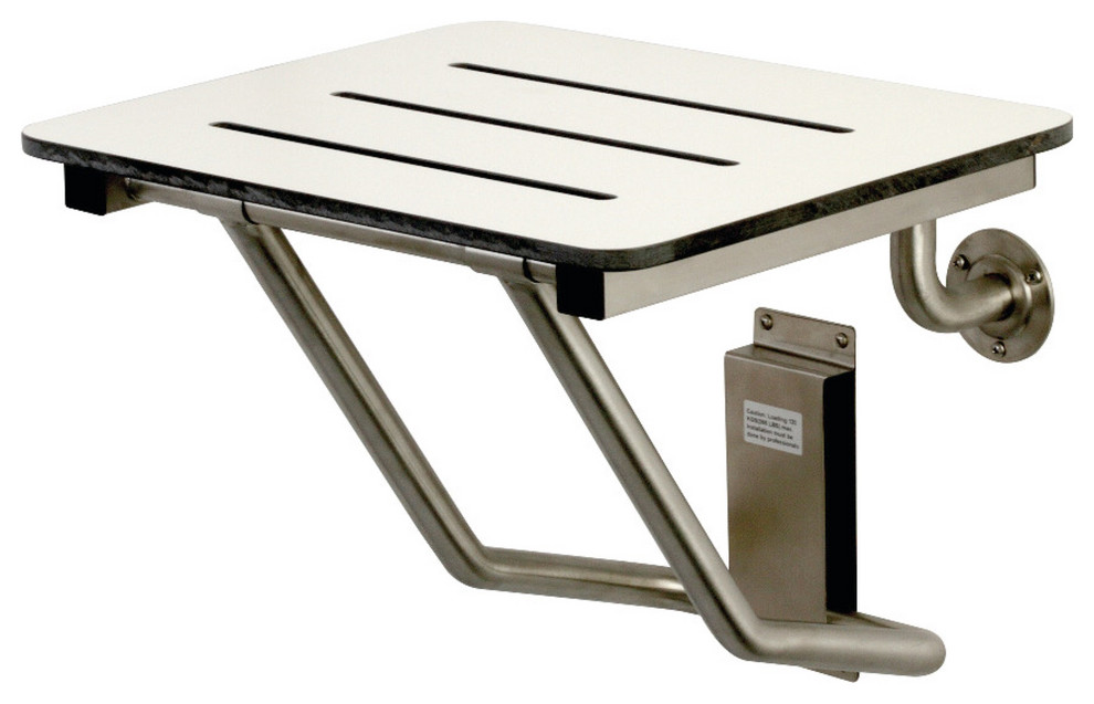 Adascape 18"x16" Wall Mount Fold Down Shower SeatBrushed Stainless