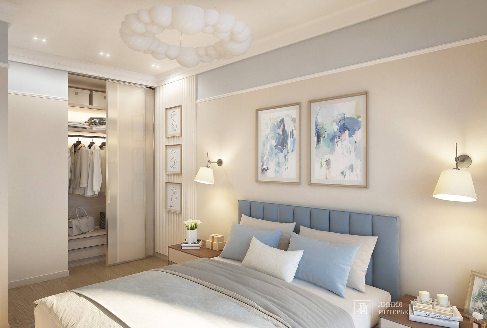 Современный интерьер однокомнатной квартиры