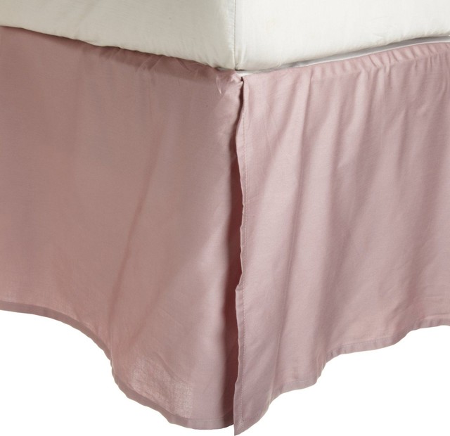 Bed Skirt 15" Drop, 300Thread Count Dust Ruffle, 10 Colors