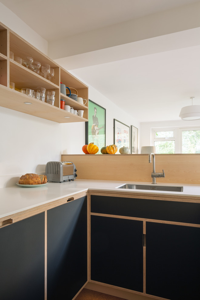 Photo of a midcentury kitchen in London.