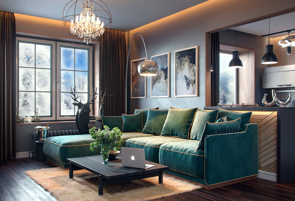 Кухня-гостиная в квартире на Менделеева (г. Уфа)