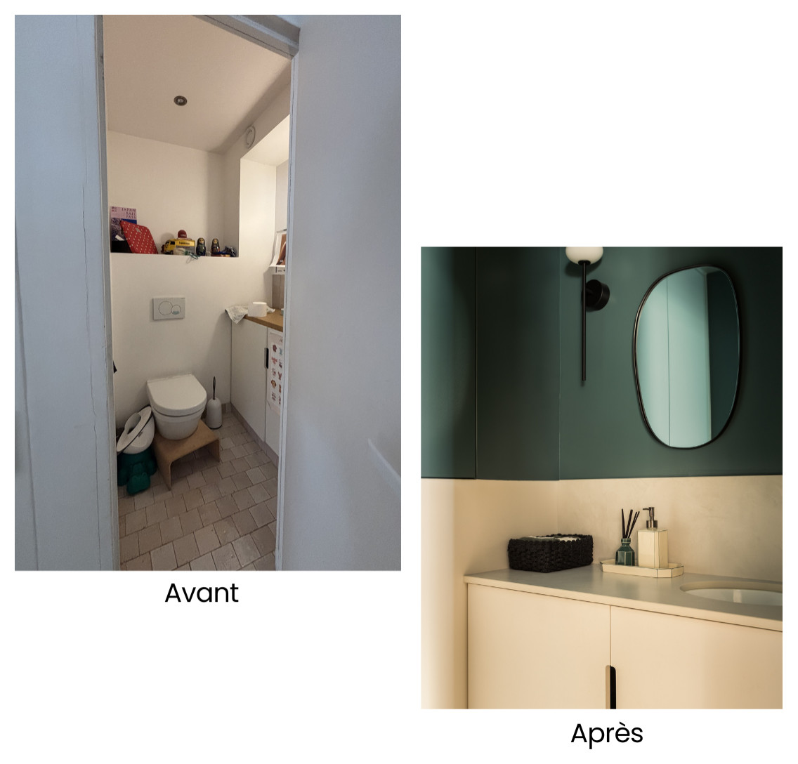 Réinventer les circulations d'un appartement parisien de 73 m² - Ménilmontant