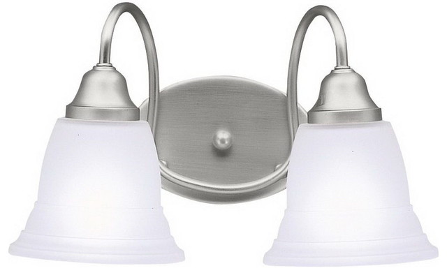 Kichler Etched Glass Bath Wall Light Brushed Nickel Traditional Bathroom Vanity Lighting By Lighting Lighting Lighting Houzz