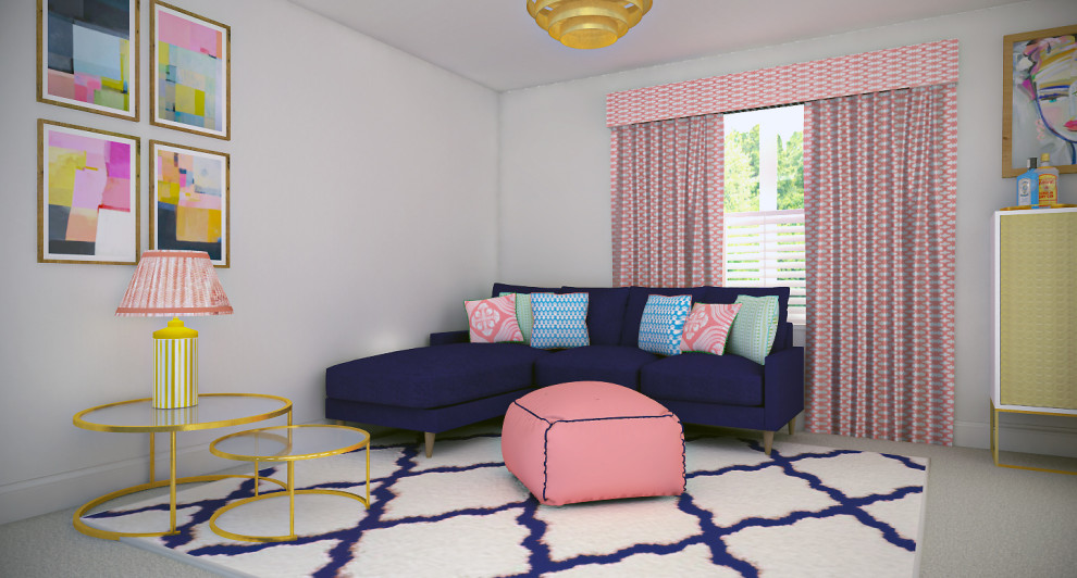 Colour pop Living room renovation