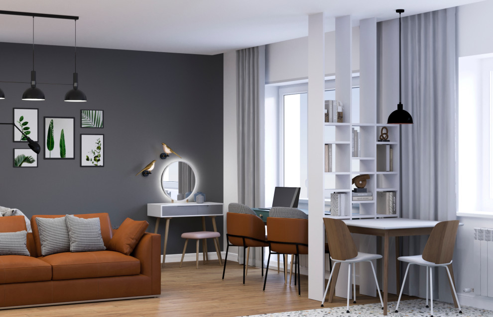 Однокомнатная квартира в скандинавском стиле