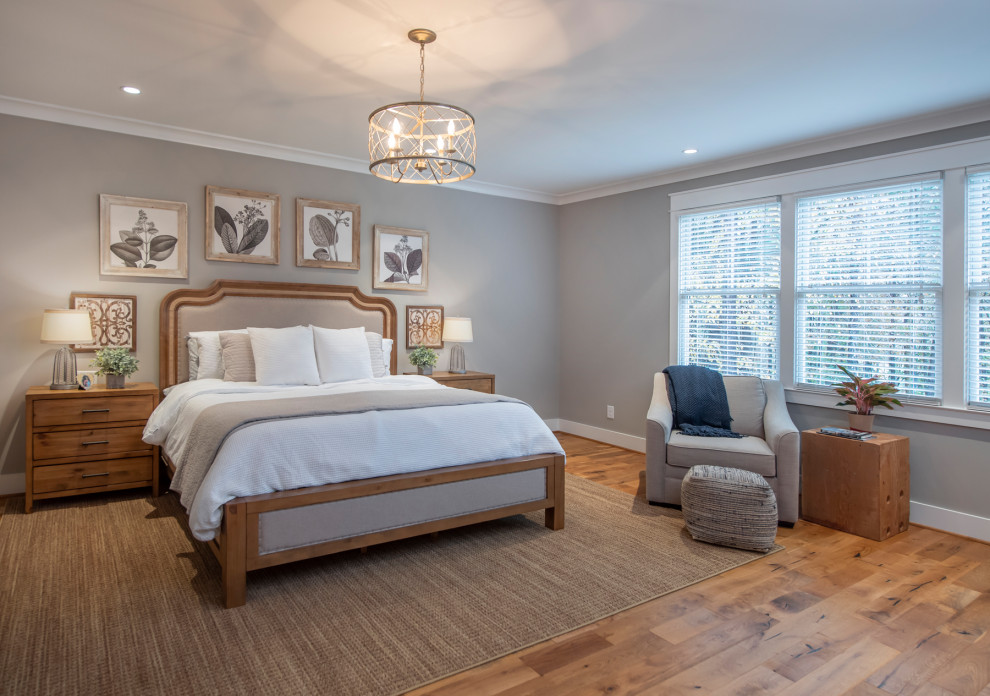 This is an example of a country bedroom in Atlanta.