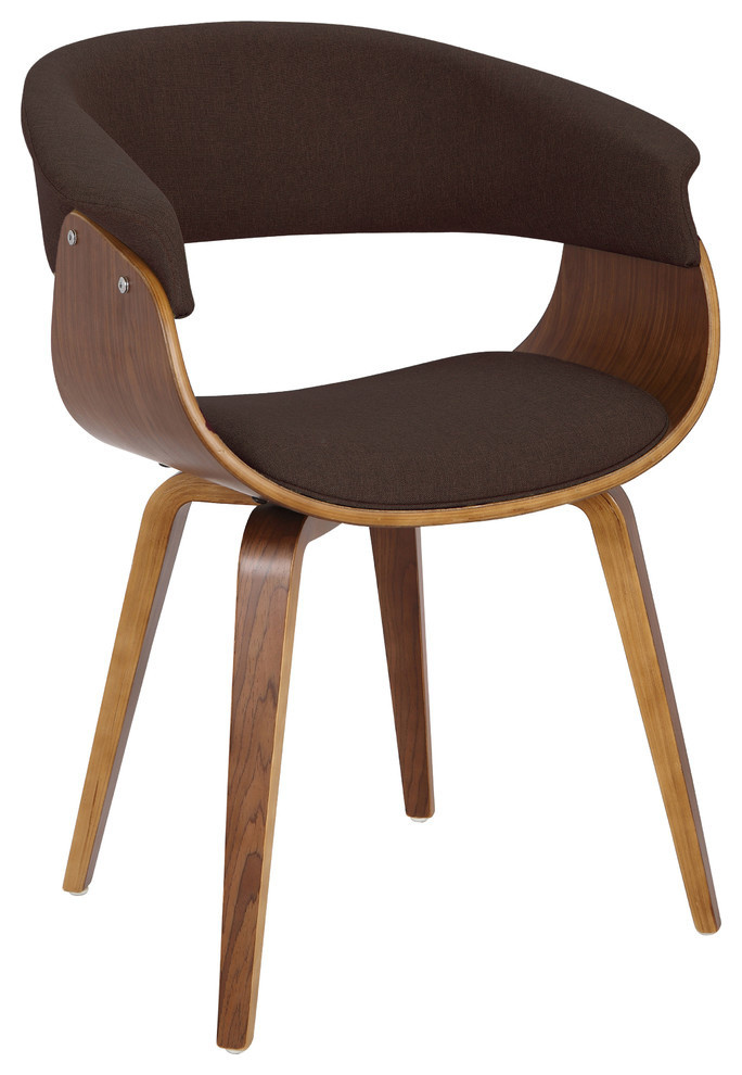 The Antonia Accent Chair, Espresso, Fabric and Wood