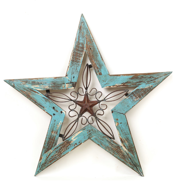Wood And Iron Texas Star Rustic Wall Decor By Mexican Imports Wood And Iron Texas Star Turquoise
