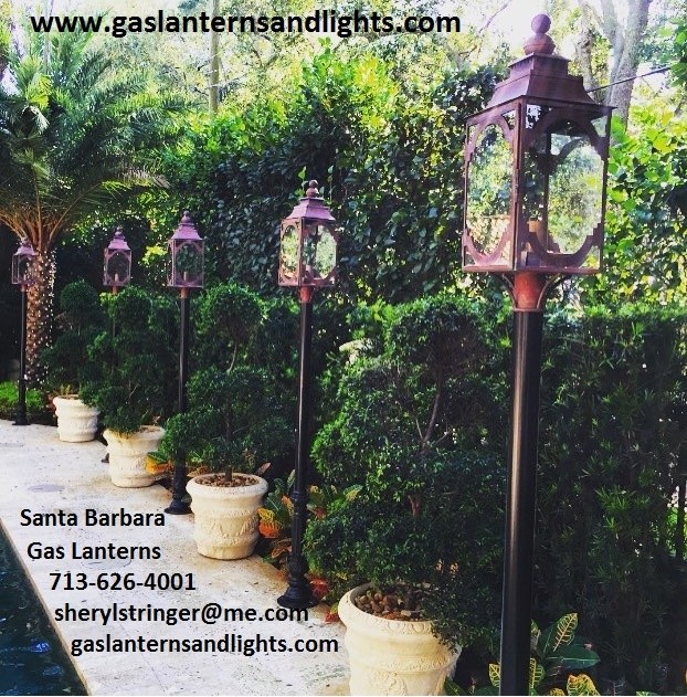 Sheryl's Santa Barbara Gas Lanterns
