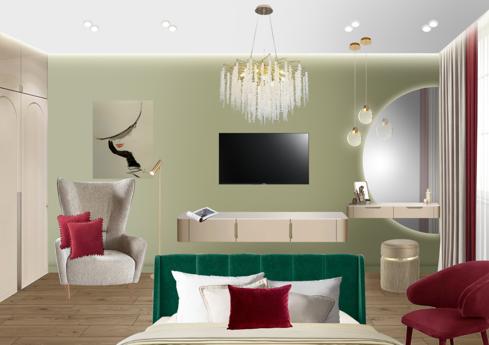 Спальня-гостиная для девушки