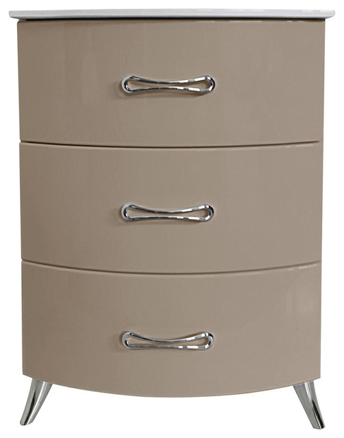 Eviva Bari 24" Champaign Freestanding Vanity With Integrated Porcelain