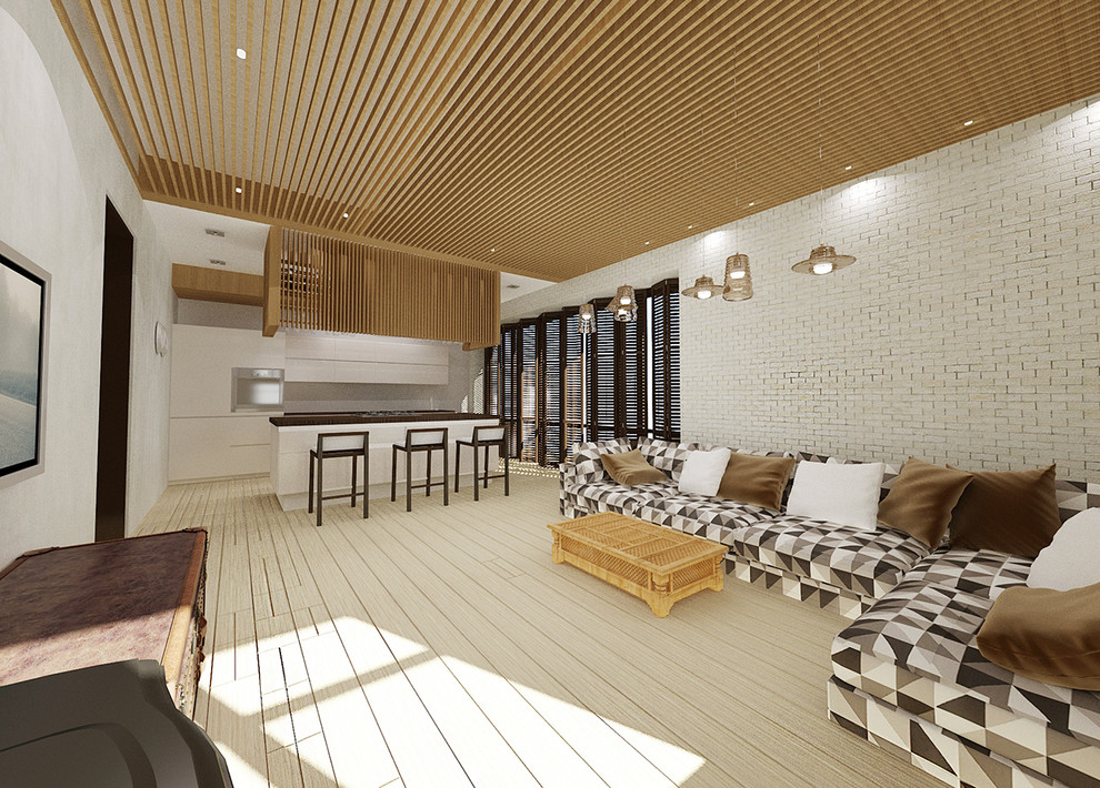 Лофт с лестницей – кинозалом