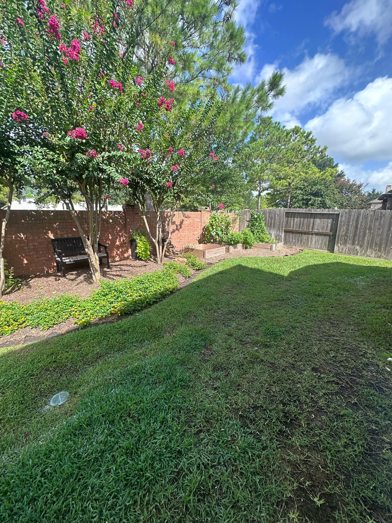 Backyard transformation with Pergola in Cinco Ranch!