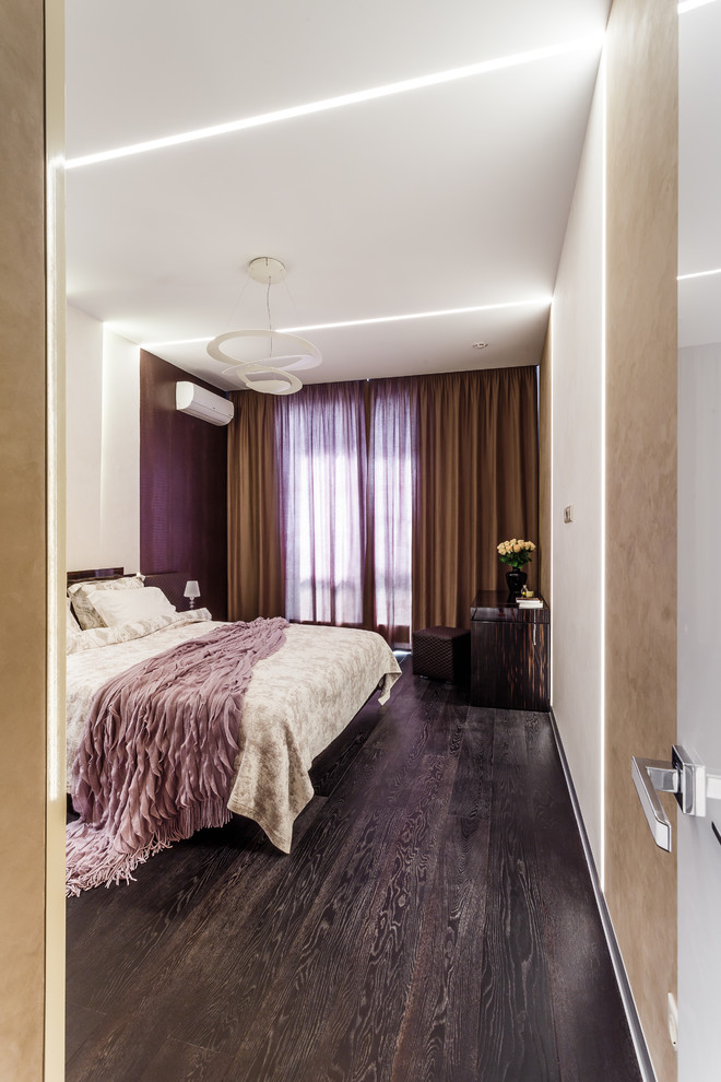 Фото спальни реализованного проекта квартиры ЖК "Адмирал".