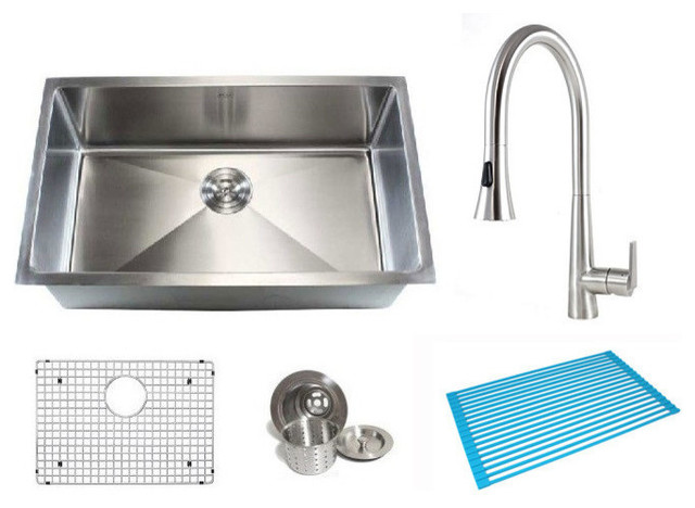 Ariel 30 Single Bowl Kitchen Sink And Eclipse Stainless Steel