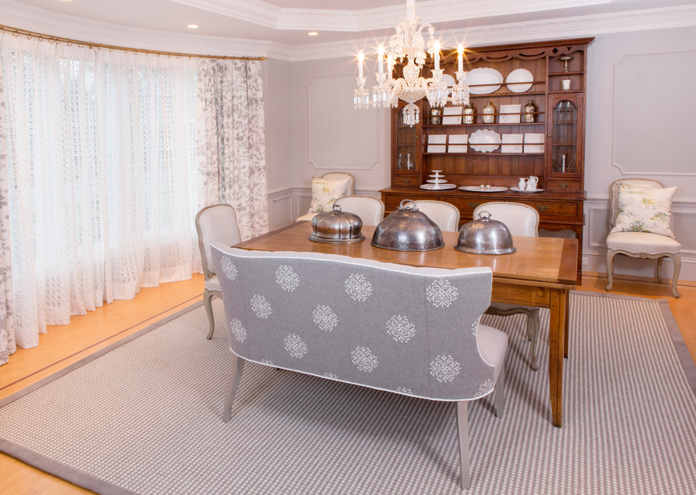 This is an example of a scandinavian dining room in Boston.
