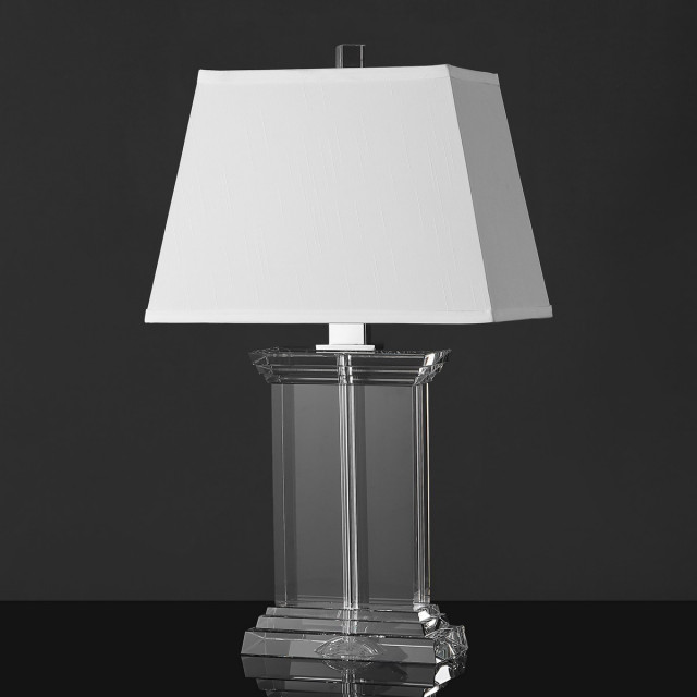 Safavieh Schmidt Crystal Table Lamp White/Chrome