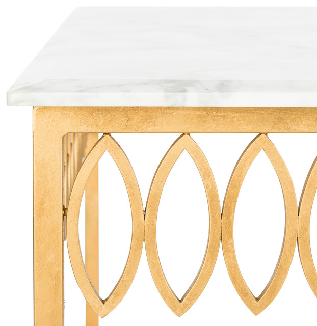 Safavieh Natalia White Marble Cocktail Table, #N/A - Contemporary ...