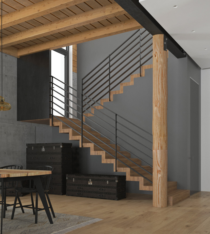 Дизайн-проект интерьера загородного дома (из бруса)