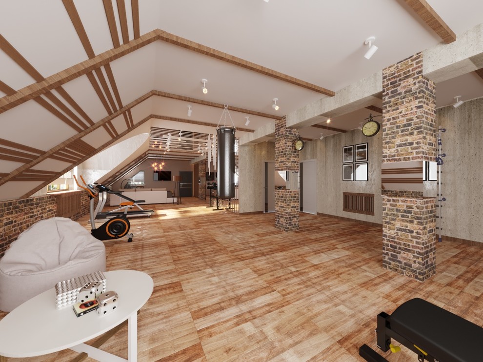 Загородный дом в современном лофте