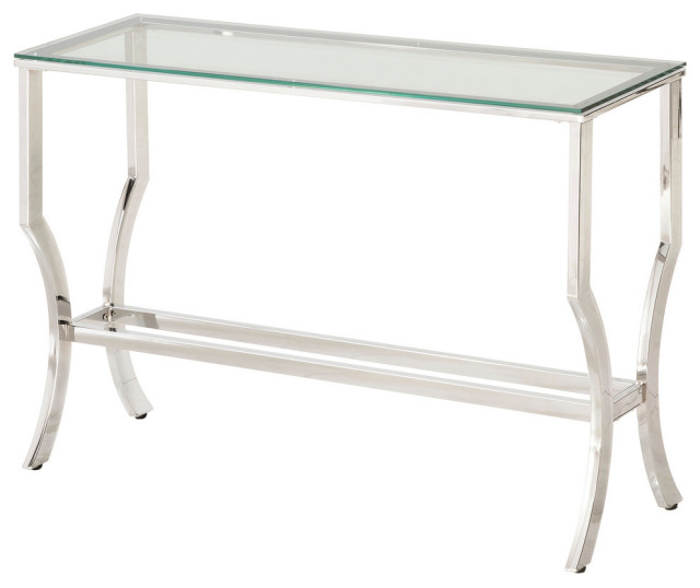 Coaster Contemporary Chrome Sofa Table, Coaster Fine Furniture Console Table