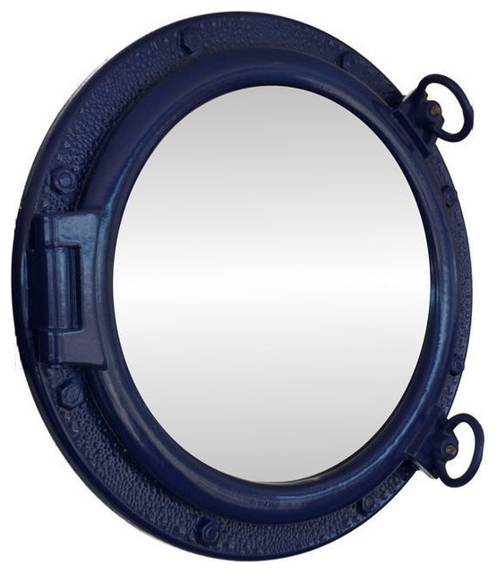 15/" Porthole Mirror Iron Antique ~ Cabin Porthole~ Ship Porthole ~Nautical Decor