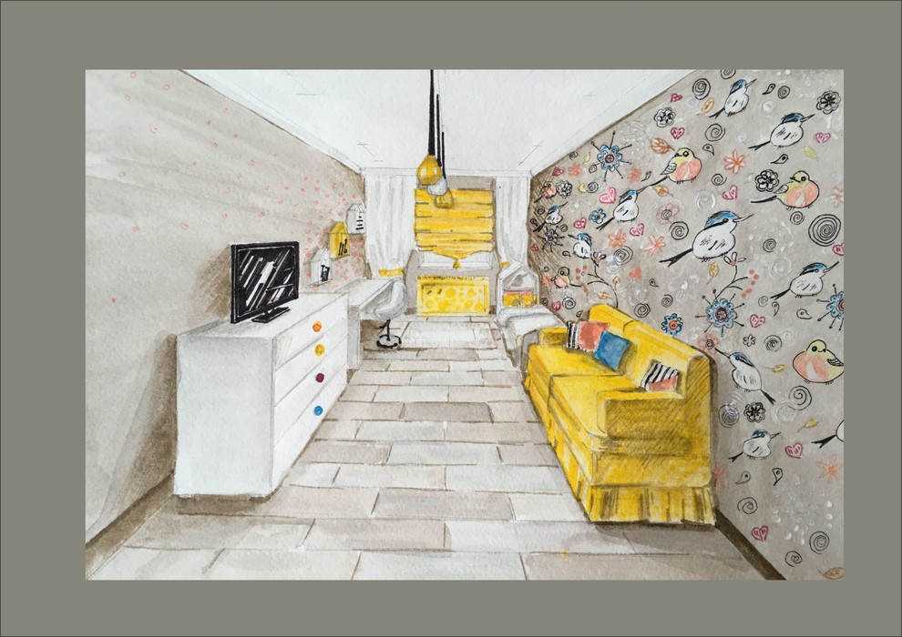 Двухкомнатная квартира с перепланировкой для молодой семьи