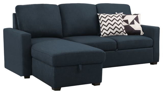 Thompson Storage Sofa Bed Sectional Transitional Sleeper Sofas