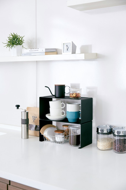Small Stackable Shelf Stackable Countertop Shelf, Steel, Small, Holds 6.6 lbs, Stackable ...