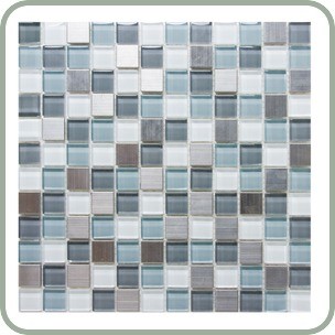Mist Stainless and Glass Mosaic Tile